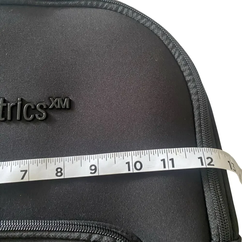 Qualtrics Black on Black Waterproof Backpack with Pockets - Laptop Bookbag NEW